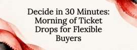 Decorative watercolor ticket drop title card